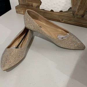 New Champagne/Gold dress flats - size 8.5
